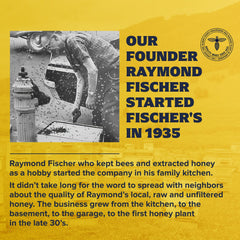 Fischer's honey crystals close-up showing natural purity and authentic texture