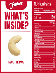CHEF'S NATURALS close-up of cashew texture highlighting crunchy oven-roasted benefit