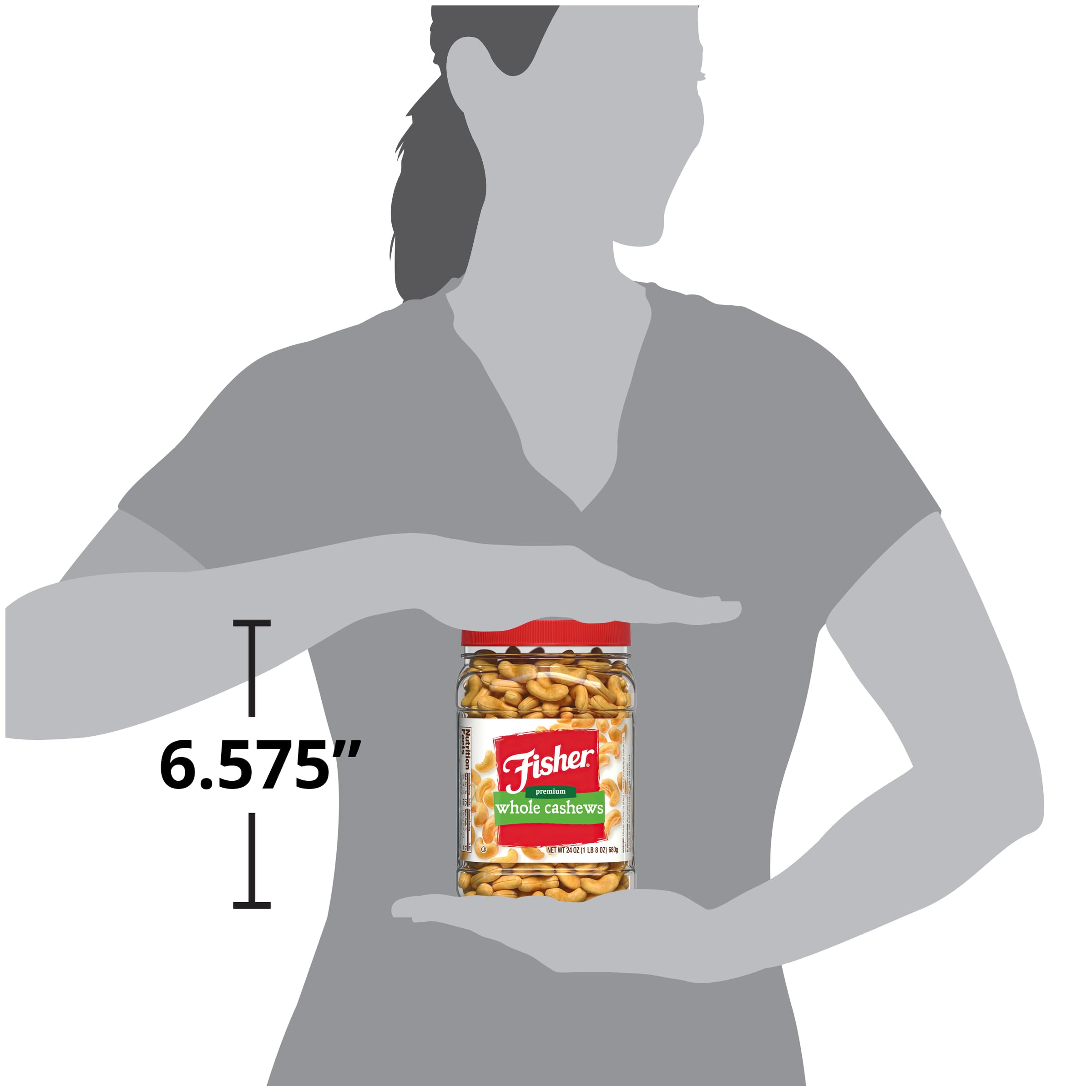 CHEF'S NATURALS reusable canister beside recycling icon promoting sustainable packaging