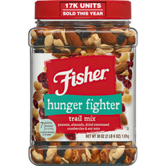 CHEF'S NATURALS Fisher front canister showing full 38 oz supply and resealable lid benefit