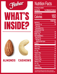 CHEF'S NATURALS close-up of mixed nuts from the top, showing roasted finish and crunchy appeal