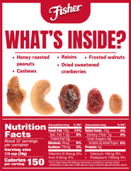 CHEF'S NATURALS Fisher close-up of nuts and fruit texture for appetizing crunch