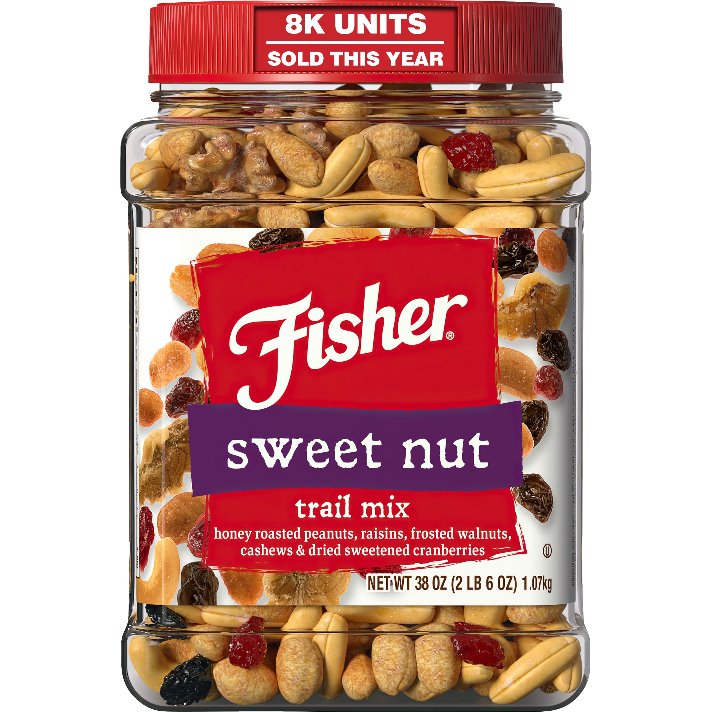 CHEF'S NATURALS Fisher front canister showing 38 oz package and convenience