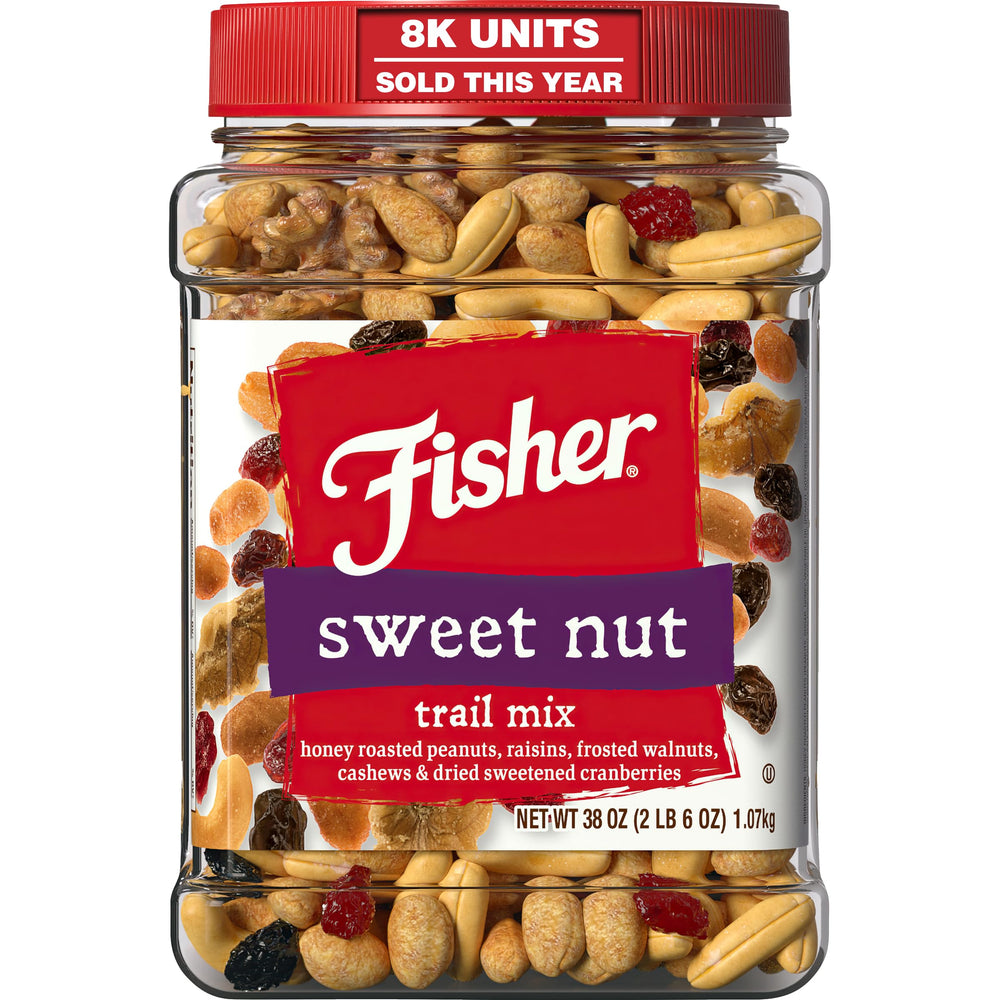 CHEF'S NATURALS Fisher front canister showing 38 oz package and convenience