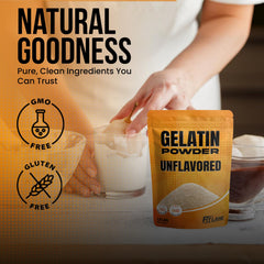 Fit Lane Nutrition gelatin set texture closeup showing smooth gel clarity
