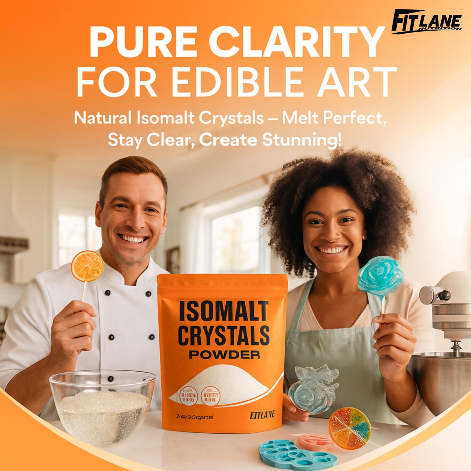 Fit Lane Nutrition used in a kitchen setting showing professional decorating results