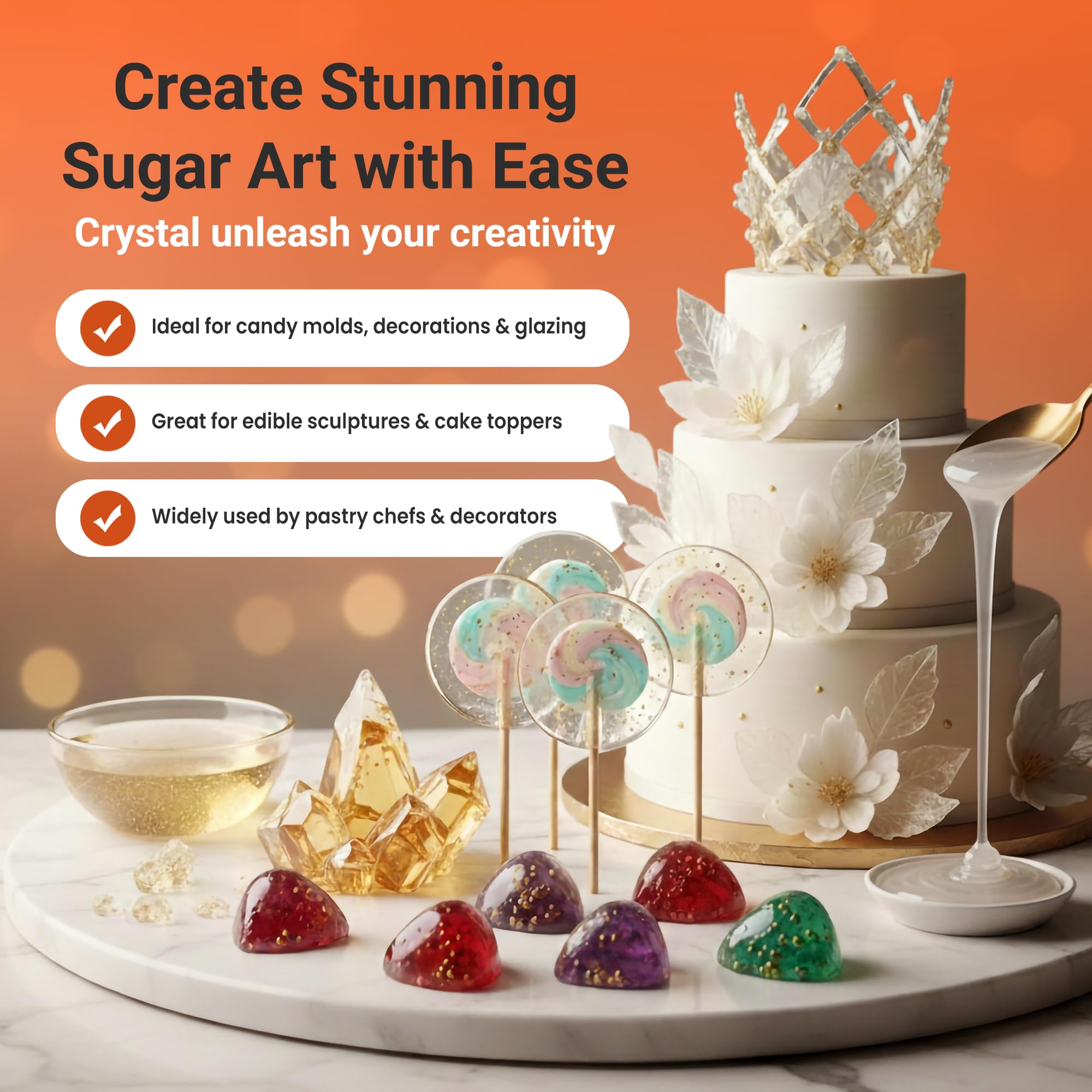 Fit Lane Nutrition portioned isomalt beside a scale showing bulk quantity and value