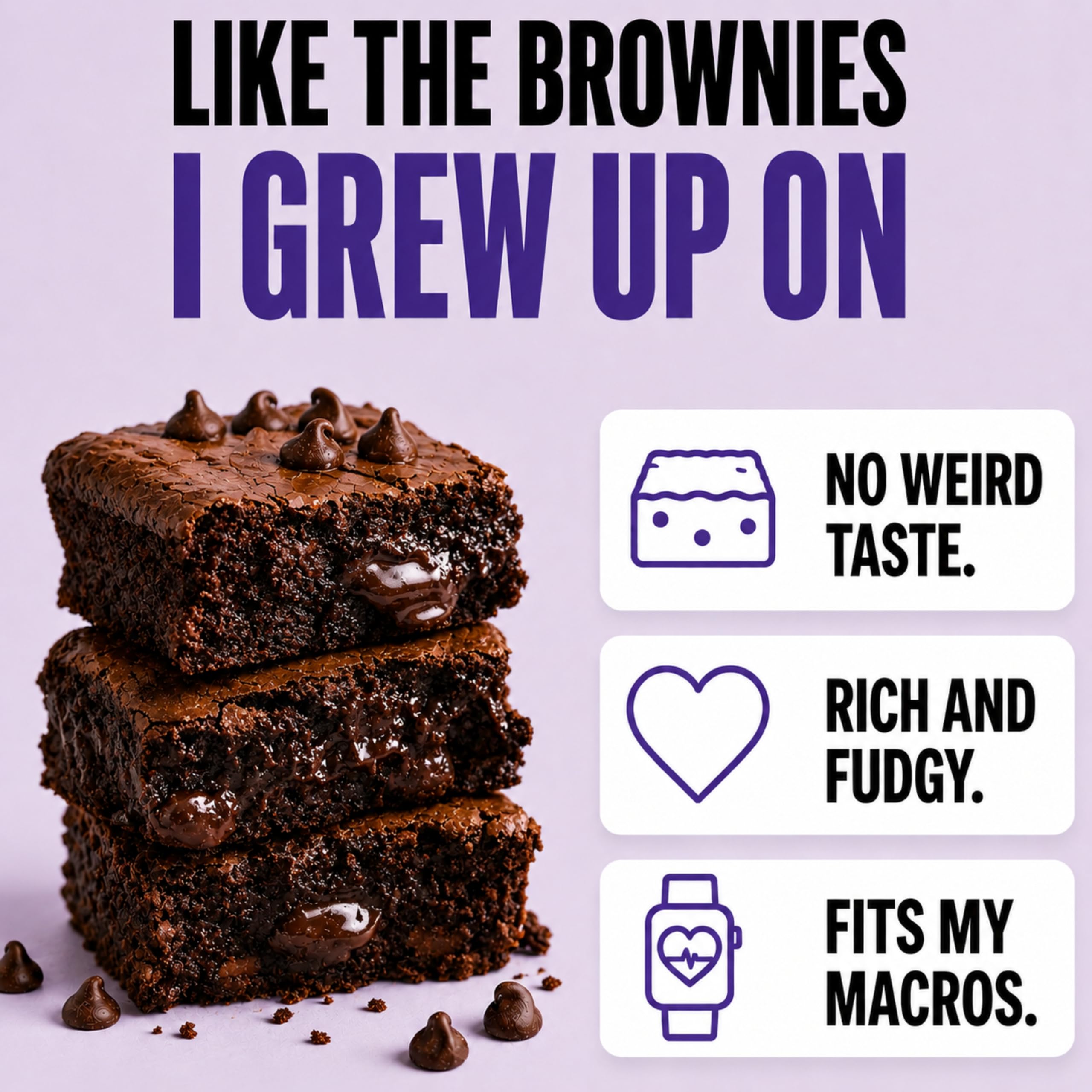 FitBake baked fudgy brownie slice on plate highlighting rich texture