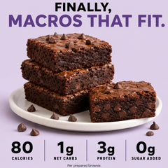 FitBake brownie held in hand for size comparison and portion control