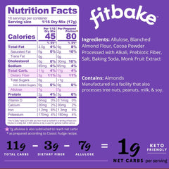 FitBake mix texture close-up showing almond flour grain and easy blending