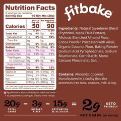 FitBake ingredient powder close-up highlighting almond flour texture and low carbs benefit