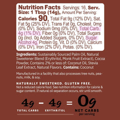 FitBake open jar close-up revealing creamy chocolate texture