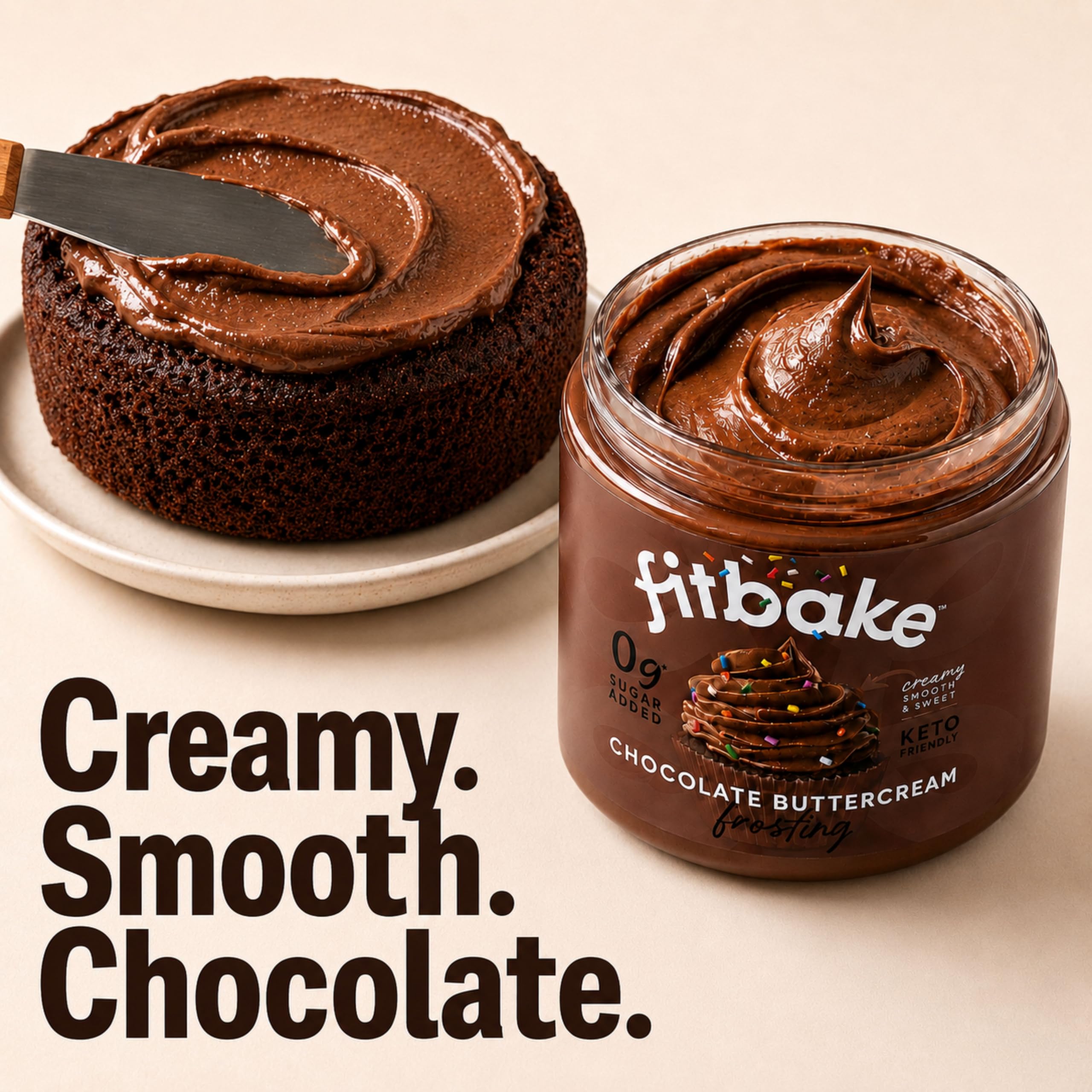 FitBake being stirred for smooth spreadable texture before use