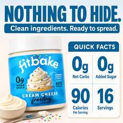 FitBake texture close-up showing thick cream cheese swirl for stable frosting