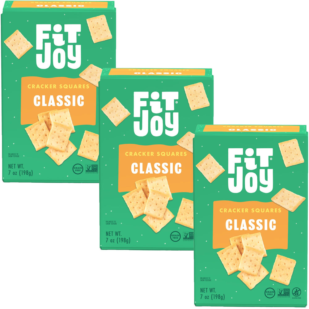 FitJoy front packaging showing classic salt flavor and pack of 3, highlights convenience