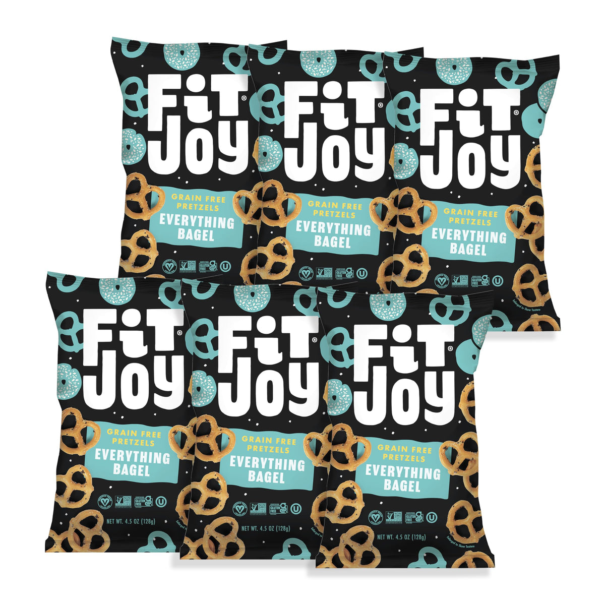 FitJoy front packaging showing 4.5 oz bag and everything seasoning benefit