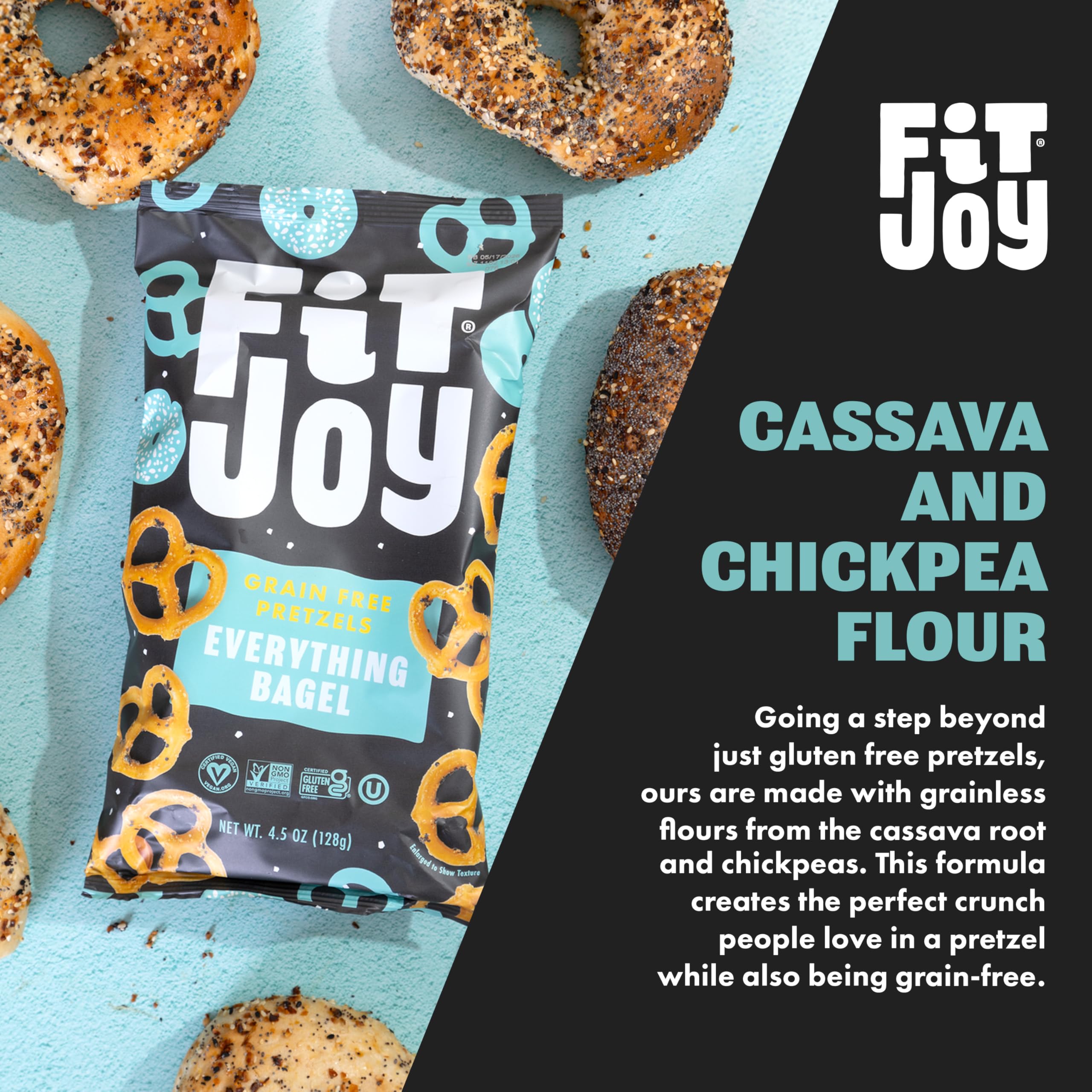 FitJoy seeds and seasoning detail showing sesame and poppy seed flavor benefit