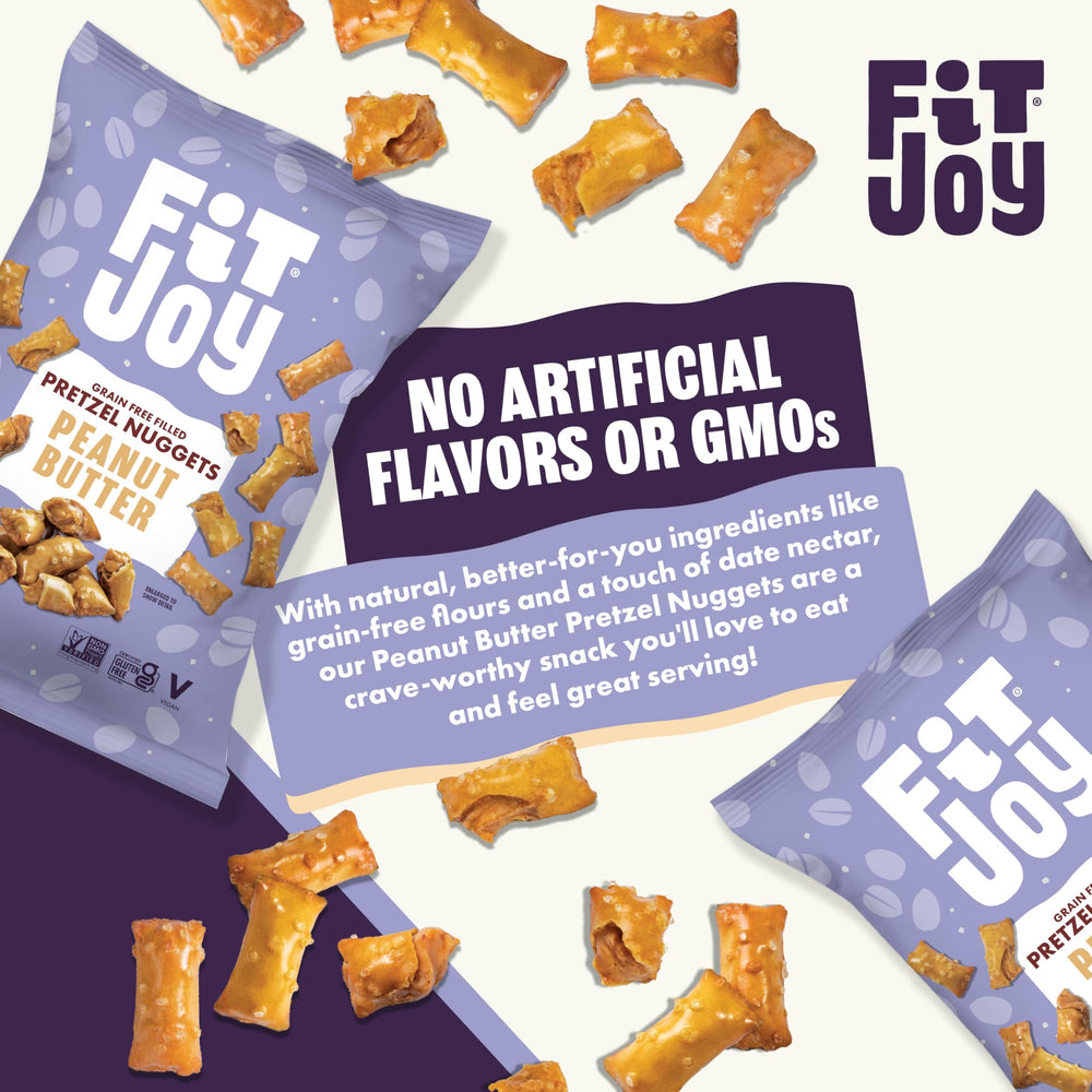 FitJoy pretzel nuggets in a bowl styled for snacks showing appeal at parties