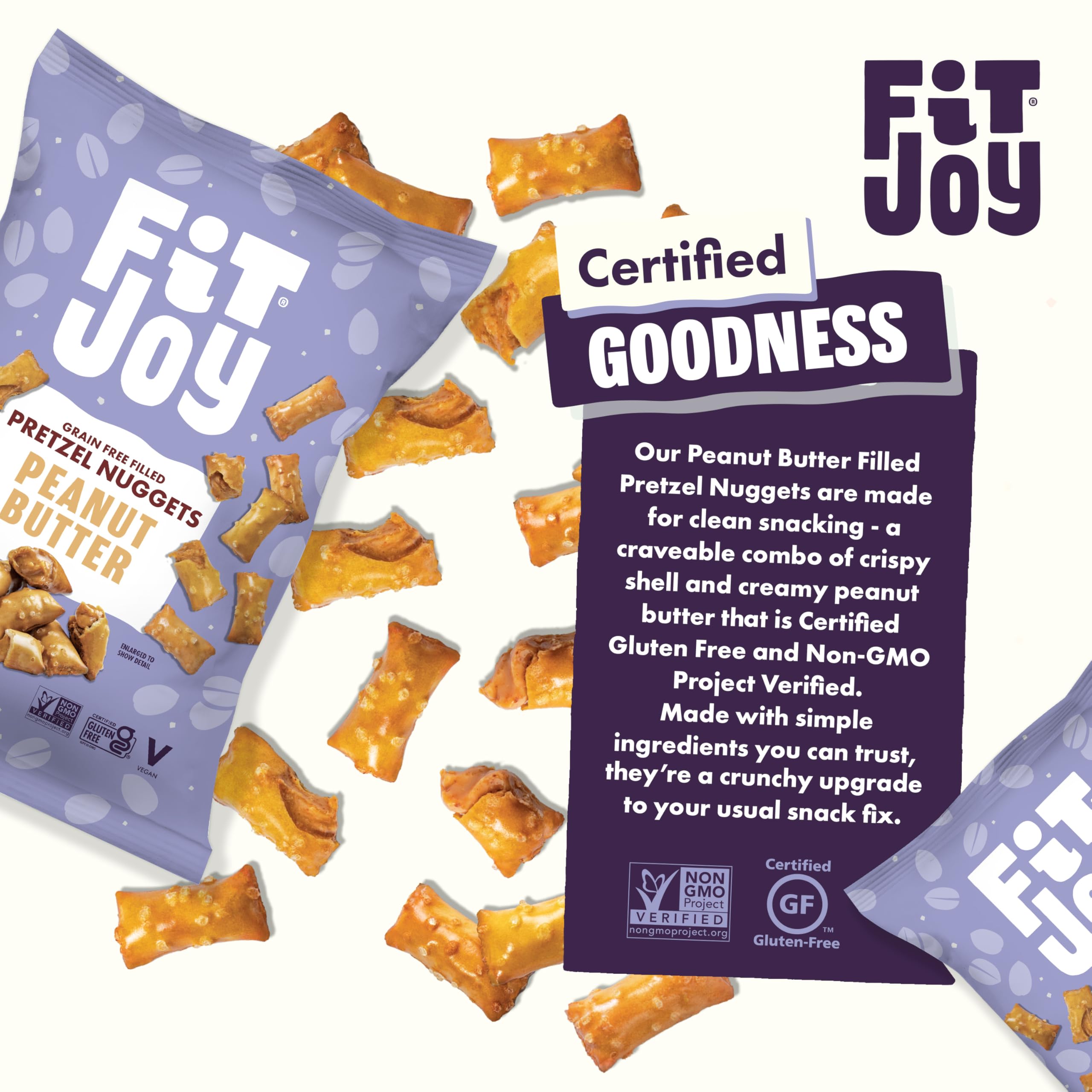 FitJoy nugget in hand for scale demonstrating portable, bite-sized convenience