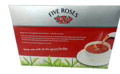 Five Roses tagless teabag close-up showing fine mesh for even infusion