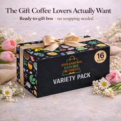 FIVEANDTWOESTORE BUNDLES brewed cup in kitchen scene illustrating quick single-serve convenience
