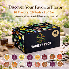 FIVEANDTWOESTORE BUNDLES arranged pods top view highlighting variety and easy choice