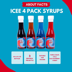Fizz Creations ICEE blue raspberry syrup pouring into glass for bright frozen treats