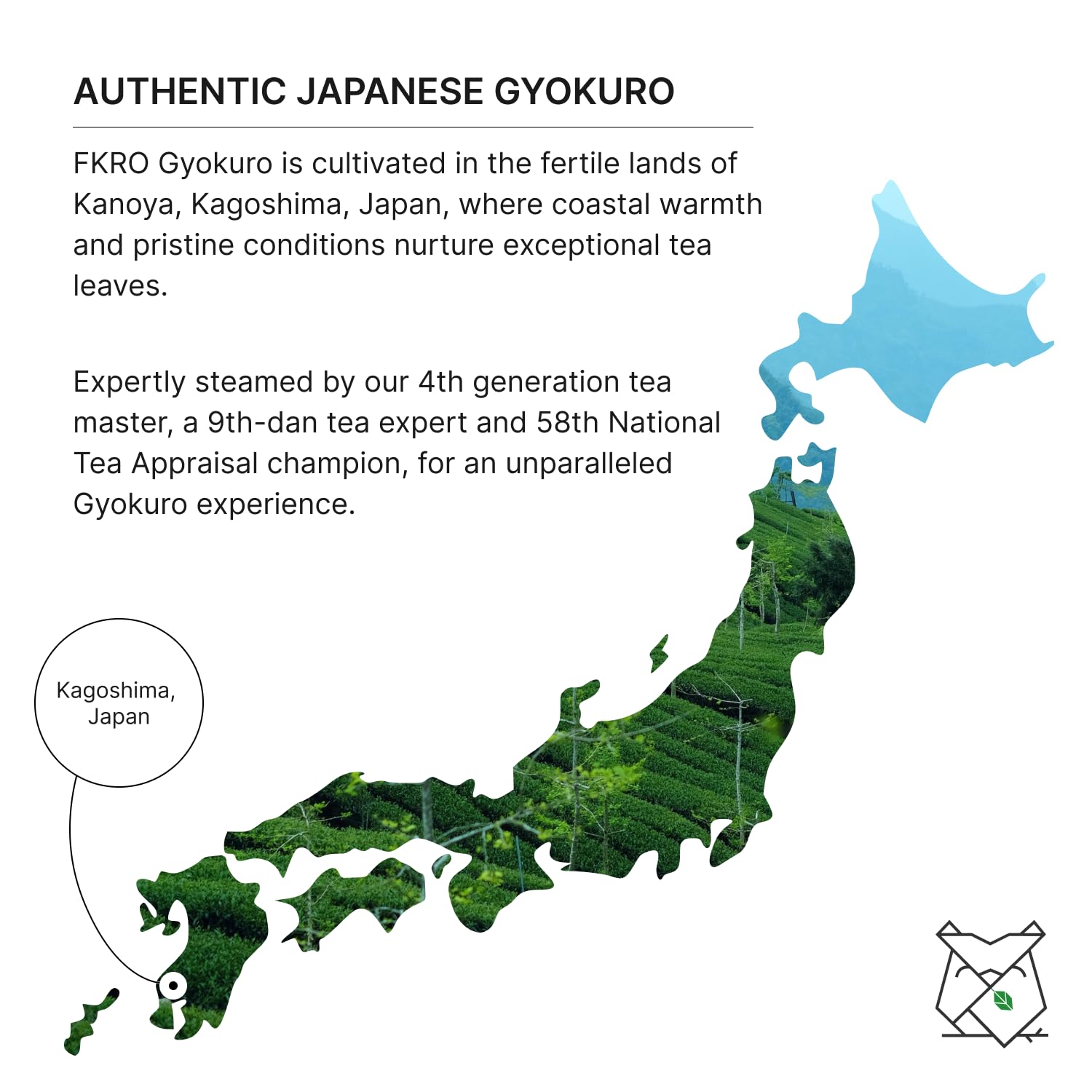 FKRO tea farm in Kagoshima portraying origin and terroir authenticity