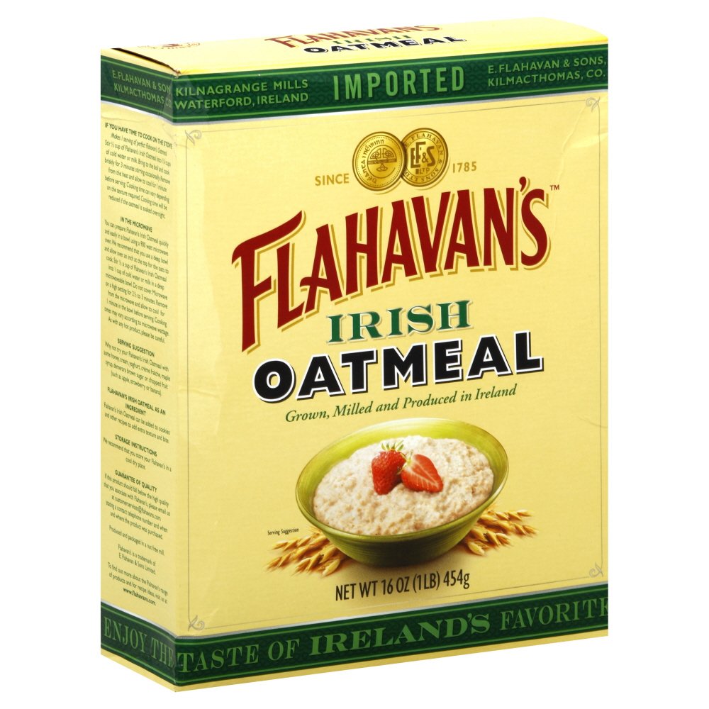 Flahavan's pack front view showing label and serving benefit