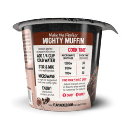 FlapJacked prepared muffin on a plate ready to eat demonstrating quick prep convenience