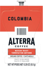 Close-up of a Flavia ALTERRA fresh pack displaying seal and freshness