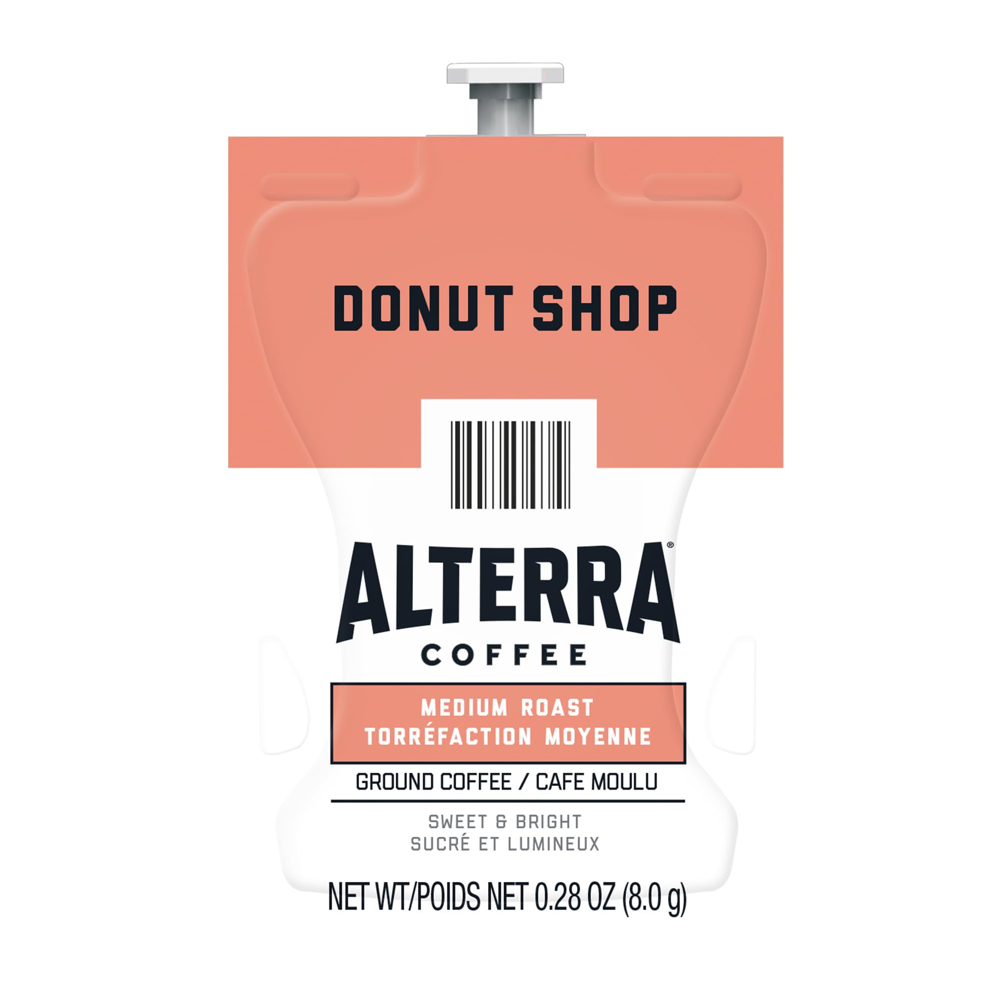 Close-up of a single Flavia Alterra Freshpack highlighting sealed pouch and freshness benefit