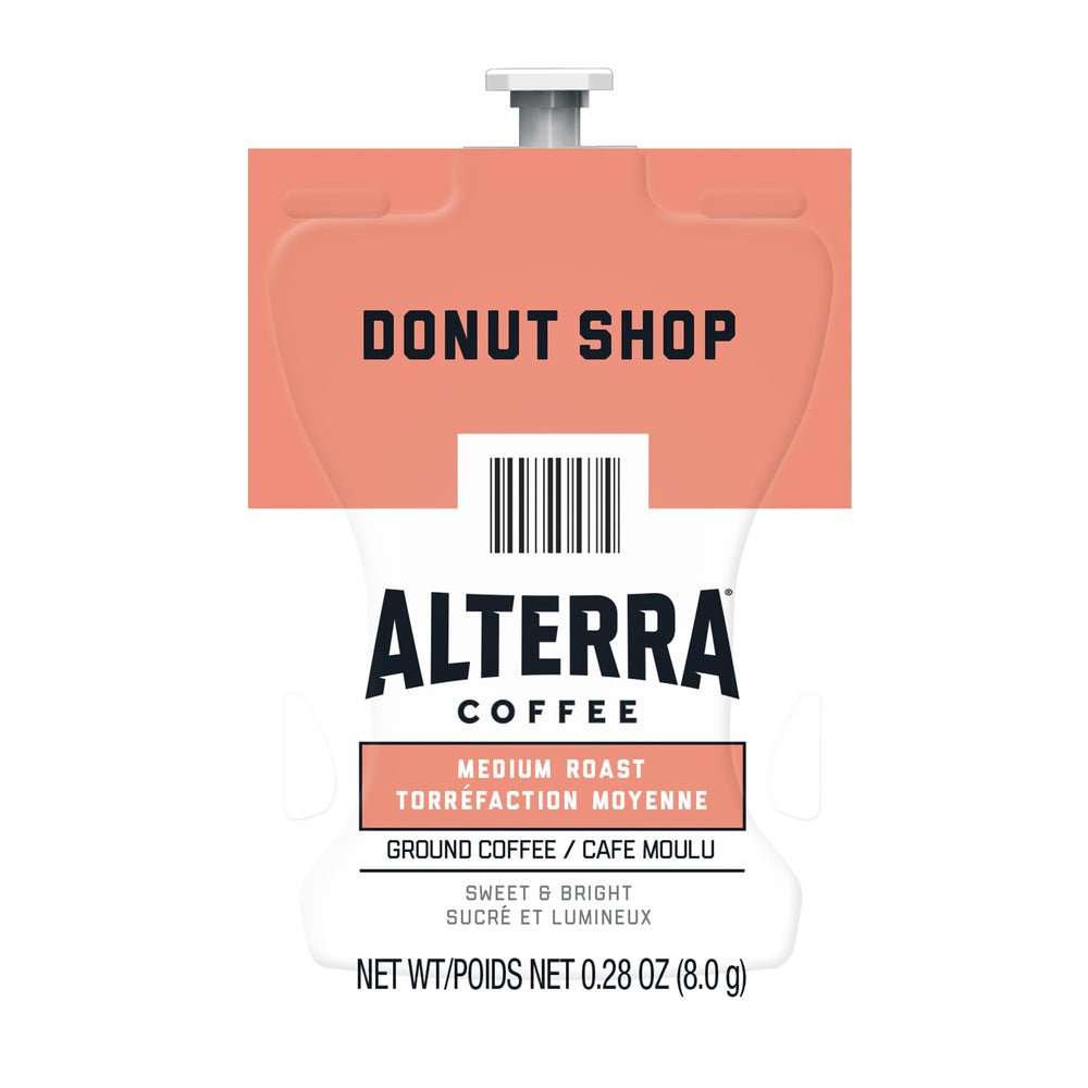 Close-up of a single Flavia Alterra Freshpack highlighting sealed pouch and freshness benefit