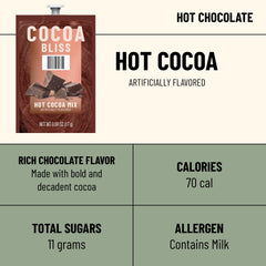 Close-up of a Flavia Freshpack chocolate pouch, sealed for pure flavor