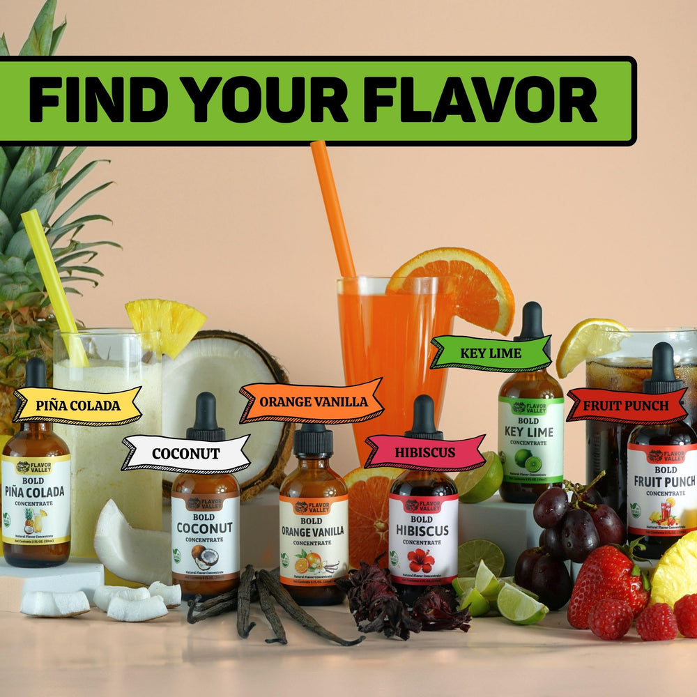 Flavor Valley concentrate on summer table creating vibrant beverage options