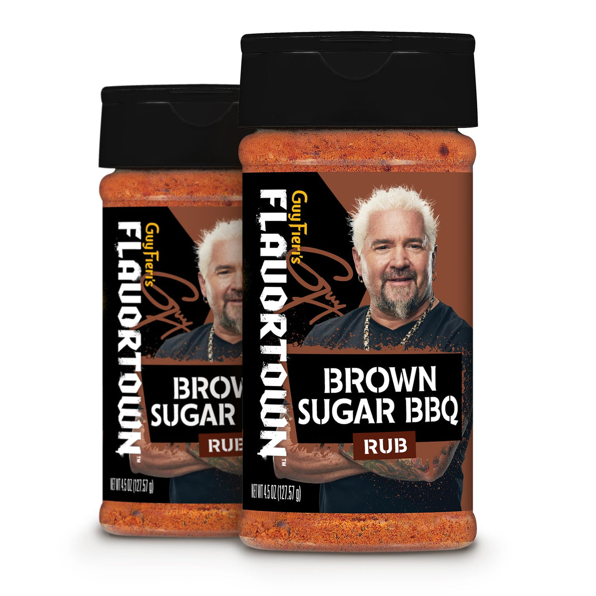 Flavortown front packaging showing jar and brand, highlights sweet smoky flavor