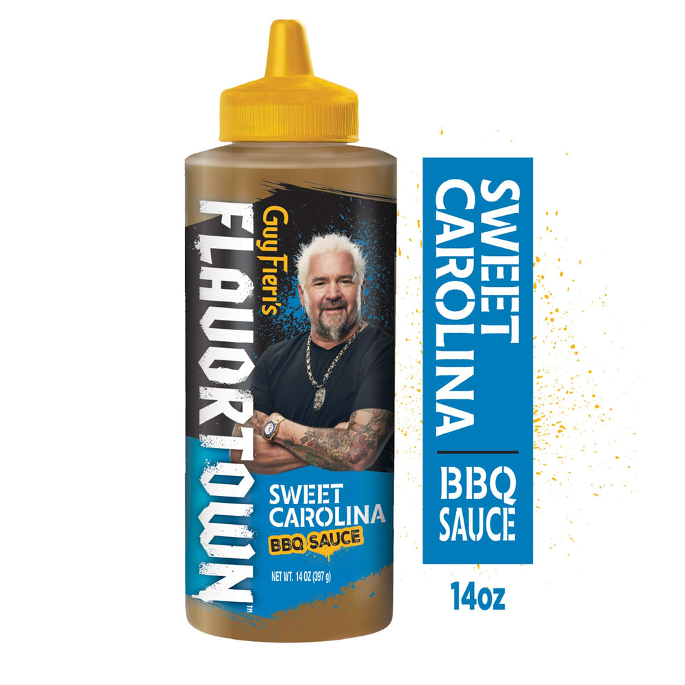 Flavortown bottle in hand for size comparison showing portability and portion benefit