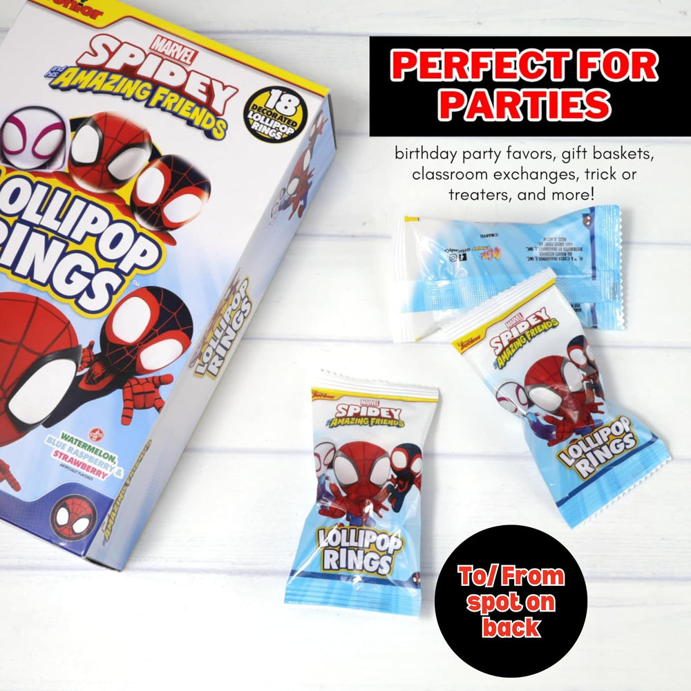 Flix Candy lollipop ring worn on a child’s hand showing wearable fun