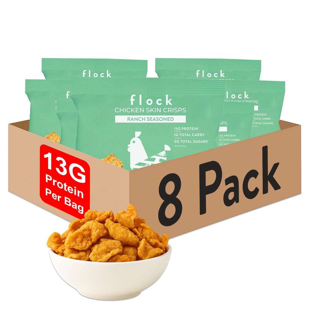 Flock ranch front packaging showing single-serve convenience and bold branding