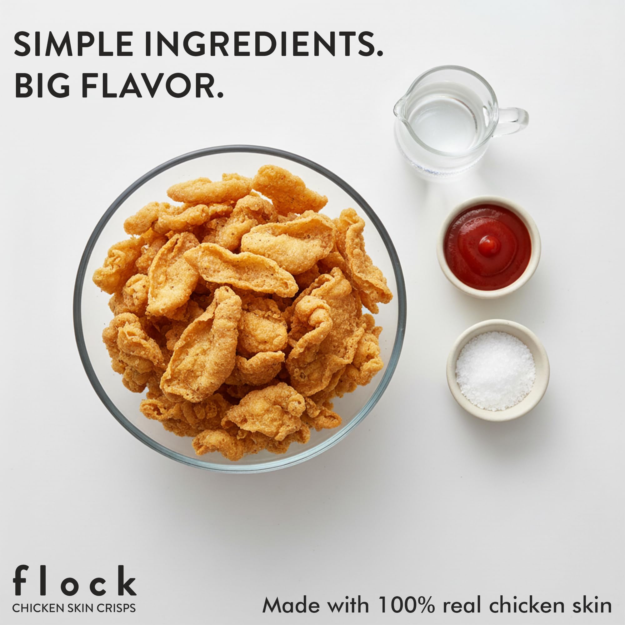 Flock ranch chips used as salad topper boosting texture and protein
