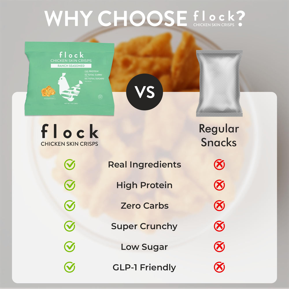 Flock ranch pouch next to a phone to show single-serve size convenience