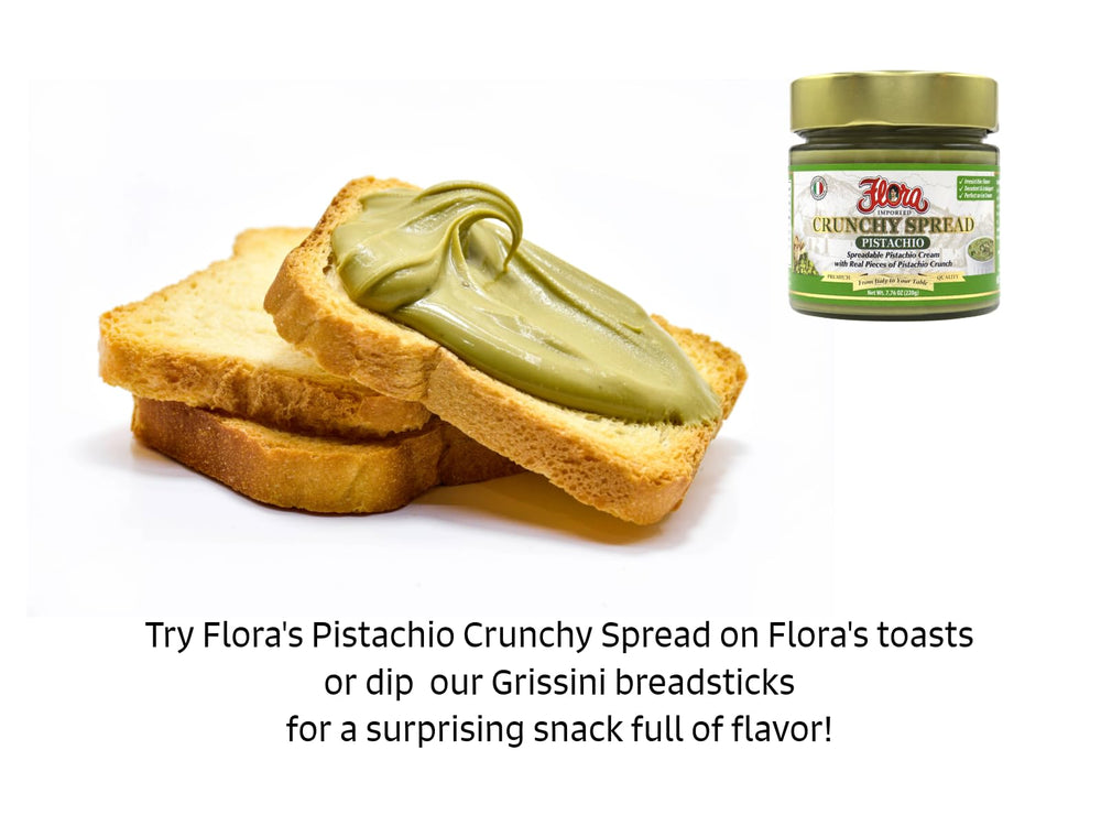 Close-up of Flora Fine Foods pistachio texture with crunchy pieces enhancing mouthfeel