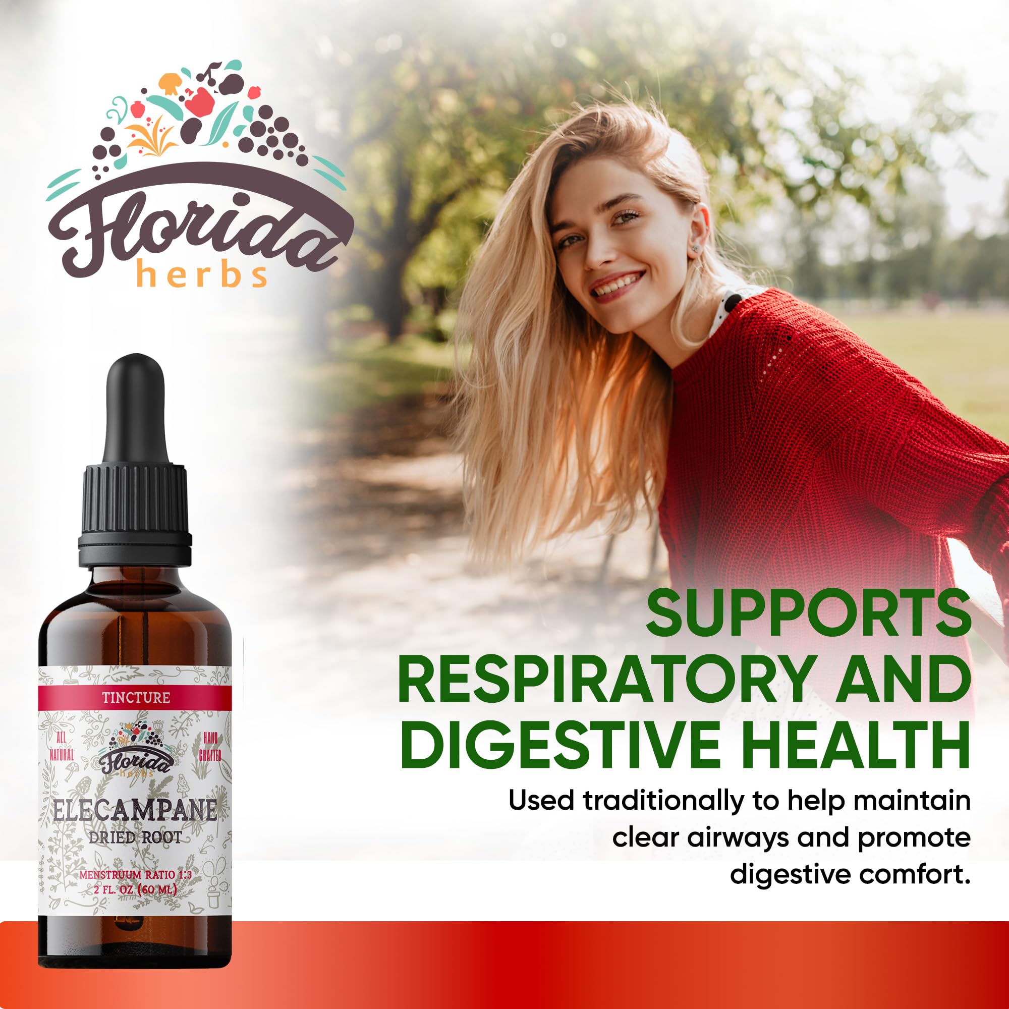 FLORIDA HERBS dropper dispensing glycerin tincture for easy dosing
