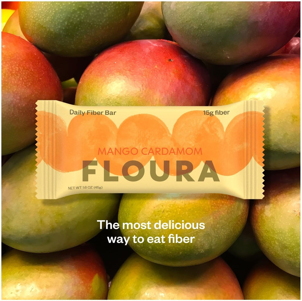 Floura bar inside backpack demonstrating travel-ready convenience and energy