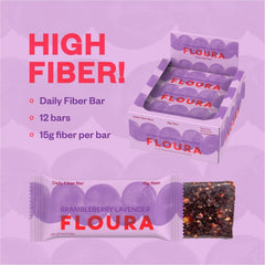 Floura ingredients spread with black currants apples and almonds highlighting upcycled produce benefit
