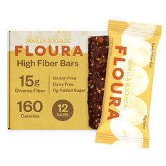 FLOURA front packaging showing 12-pack and flavor benefits
