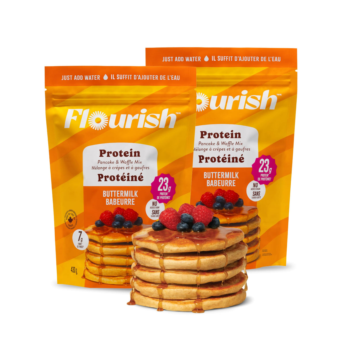 Flourish front packaging showing product and benefits