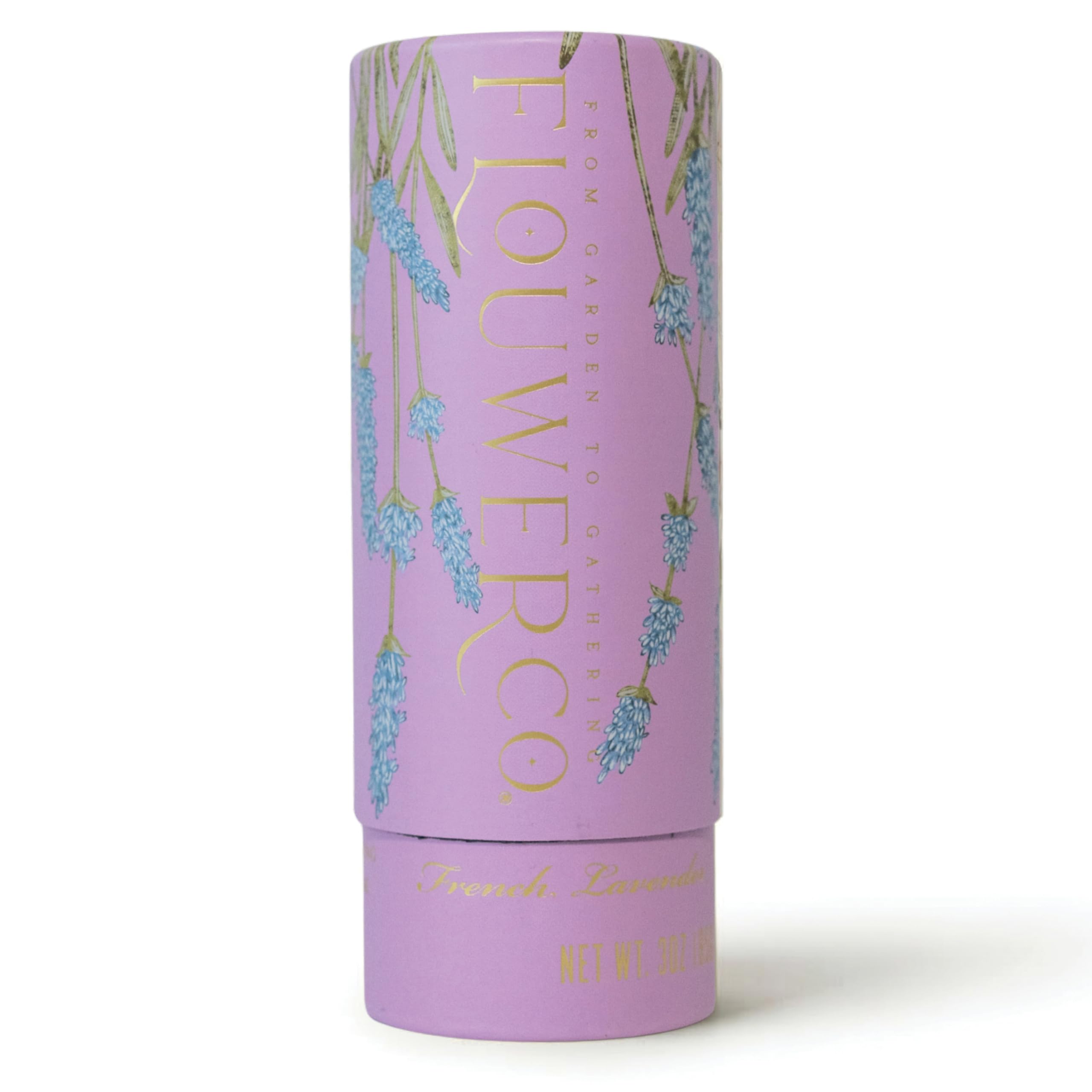 Flouwer Co jar front view showing floral rimming sugar for elegant presentation