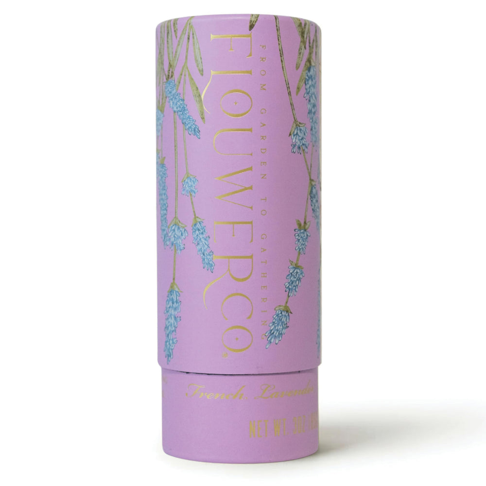 Flouwer Co jar front view showing floral rimming sugar for elegant presentation