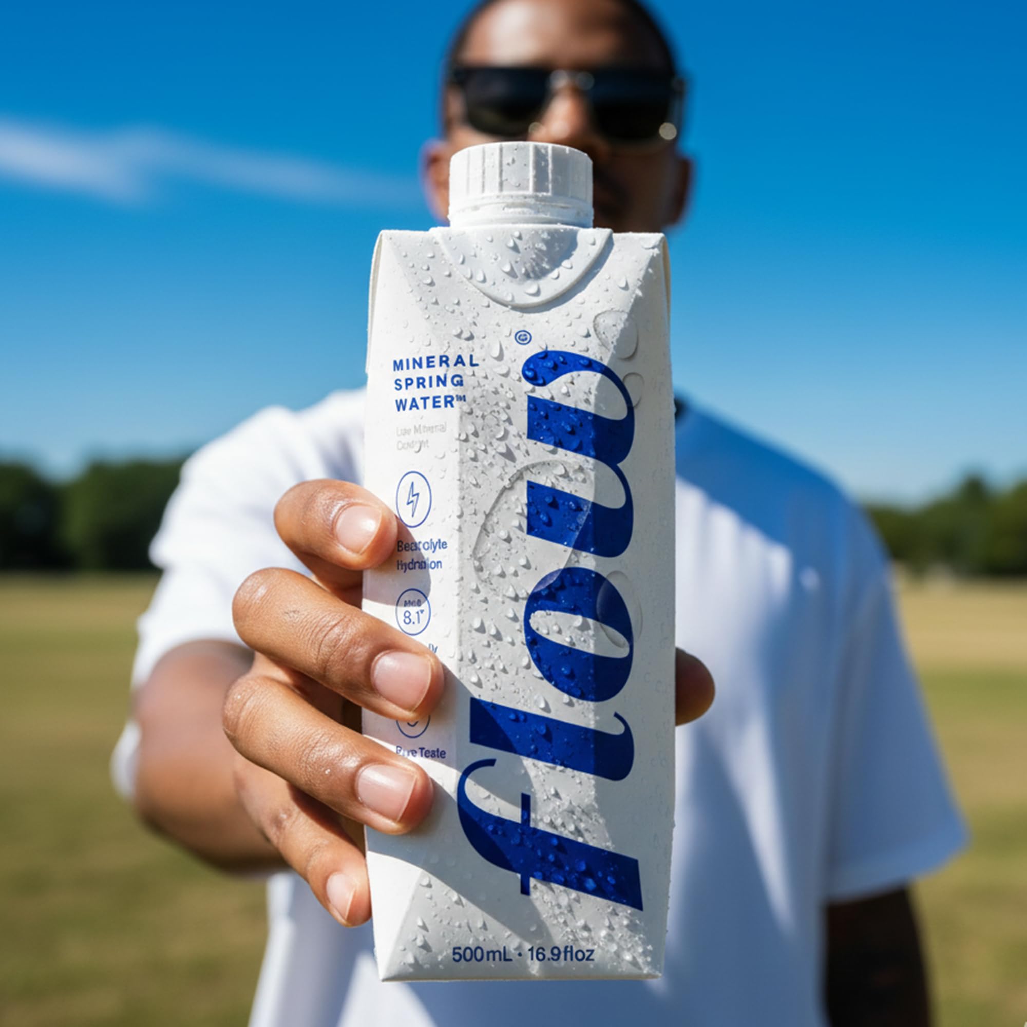 Flow boxed 12-pack packaging showing renewable materials and recyclability